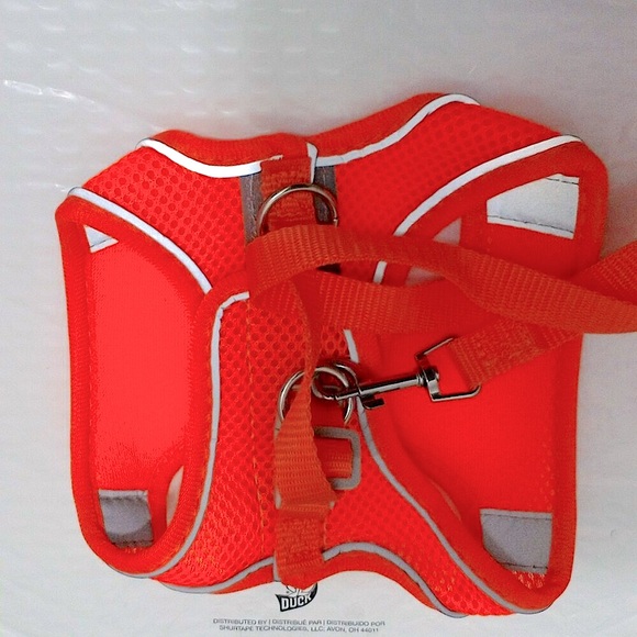 Pet Harness Safety Vest Orange w Reflective Strip Small or Medium Dogs or Cats - Picture 6 of 6